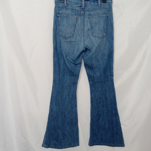 Current/Elliott High Waist Bell Jeans Canteen Blue 70s High Rise Flare Sz 29 EUC - Picture 3 of 14